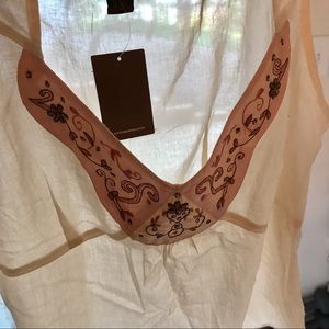 NWT Brand New Anthropologie Embroidered Cotton Tank Shell, never worn, gorgeous